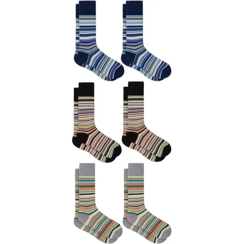 Bunte Streifen Socken Sechserpack - Paul Smith - Modalova