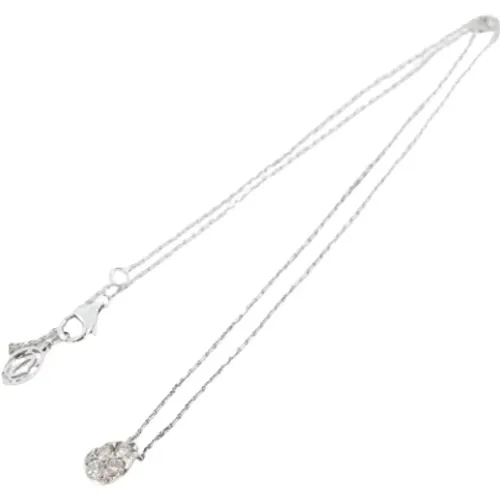 Pre-owned White Gold necklaces , female, Sizes: ONE SIZE - Cartier Vintage - Modalova