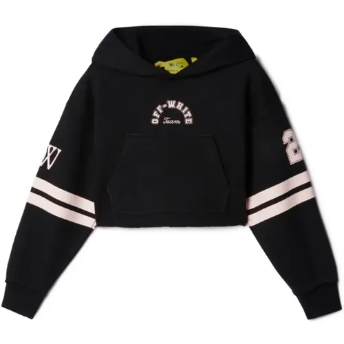 Schwarz Pink Team 23 Hoodie Crop - Off White - Modalova