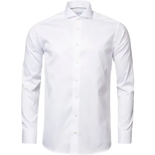 Weiße Signature Twill Hemd - Extreme Cut Away , Herren, Größe: 4XL - Eton - Modalova