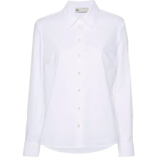 Weiße Popeline Button-Up Bluse - TORY BURCH - Modalova