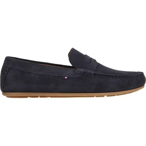 Blaue Loafer für Männer , Herren, Größe: 44 EU - Tommy Hilfiger - Modalova