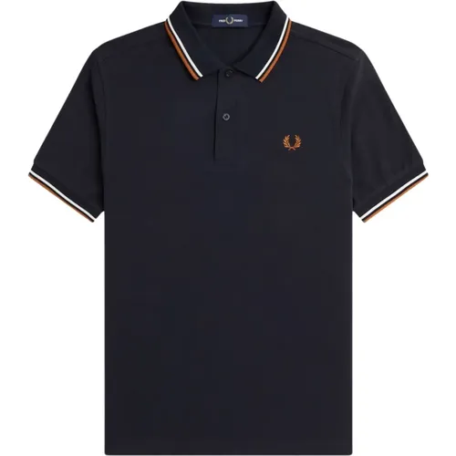 Piqué Polo M3600 Doppelstreifen , Herren, Größe: L - Fred Perry - Modalova