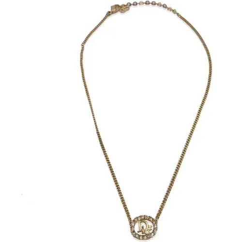 Pre-owned Metal necklaces , female, Sizes: ONE SIZE - Dior Vintage - Modalova