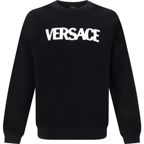 Logo Bestickter Pullover Versace - Versace - Modalova