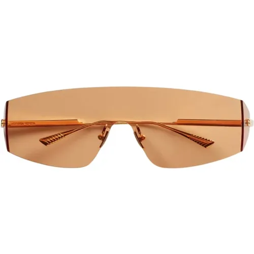 Gold and Sunglasses for Women , female, Sizes: ONE SIZE - Bottega Veneta - Modalova