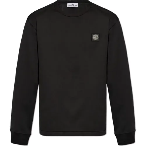 T-Shirt mit Logo-Patch , Herren, Größe: S - Stone Island - Modalova