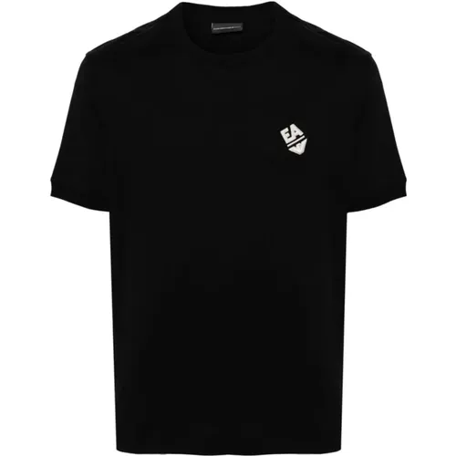 Schwarzes Logo T-Shirt , Herren, Größe: S - Emporio Armani - Modalova