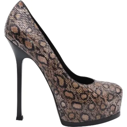 Pre-owned Leather heels , female, Sizes: 5 UK - Saint Laurent Vintage - Modalova
