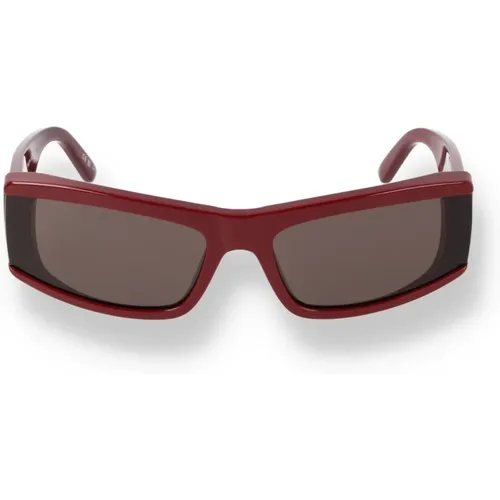 Rote Rechteckige Sonnenbrille,Stylische Herrensonnenbrille,Stylische Sonnenbrille - Balenciaga - Modalova