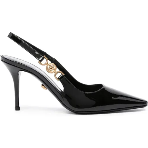 Heeled Sandals with Medusa 95 Emblem , female, Sizes: 3 UK, 4 UK, 6 UK, 5 1/2 UK, 5 UK, 4 1/2 UK - Versace - Modalova
