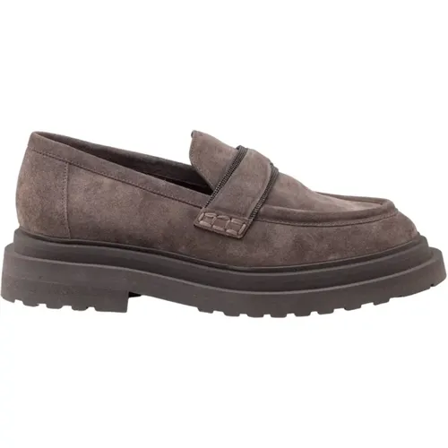 Handgefertigter Wildleder Chunky Mokassin - BRUNELLO CUCINELLI - Modalova