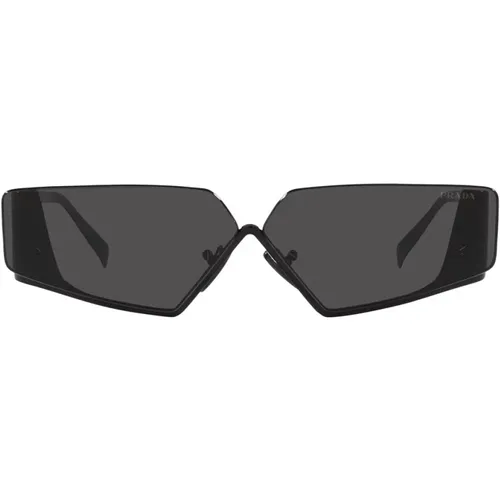 Irregular Shape Sunglasses with Dark Grey Lenses , unisex, Sizes: 70 MM - Prada - Modalova