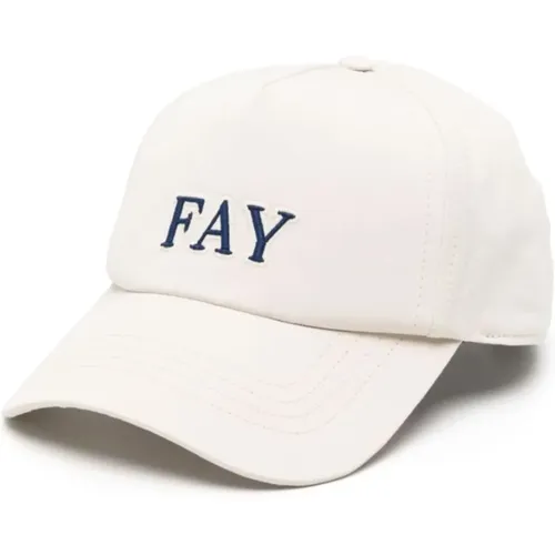 Fay, Caps White, Herren, Größe: M - Fay - Modalova
