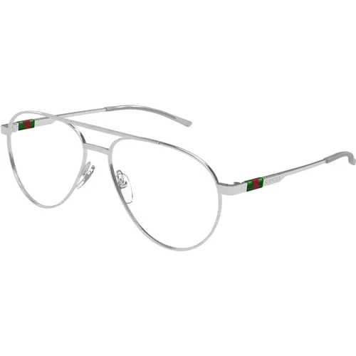 Black Eyewear Frames with Silver Nosepad , unisex, Sizes: 56 MM - Gucci - Modalova