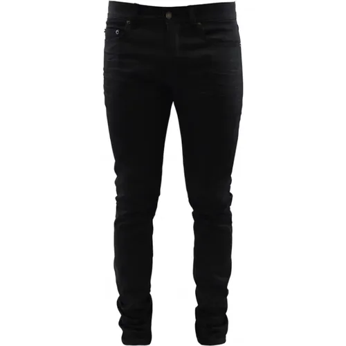 Klassische Schwarze Straight Jean , Herren, Größe: W30 - Saint Laurent - Modalova