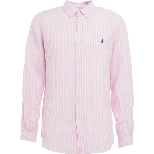 Pink Ss24 Men's Shirt , male, Sizes: M, XL, L - Ralph Lauren - Modalova