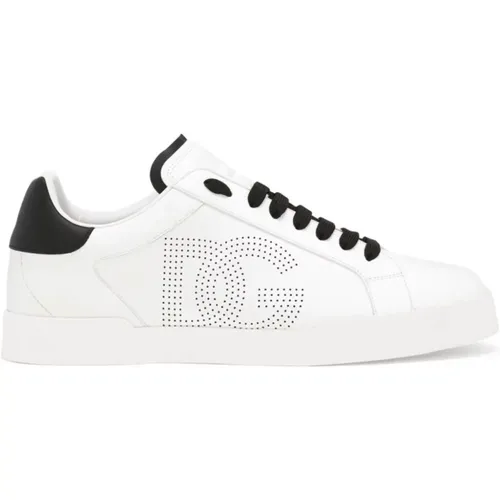 Weiße Low-Top Sneakers , Herren, Größe: 40 EU - Dolce & Gabbana - Modalova