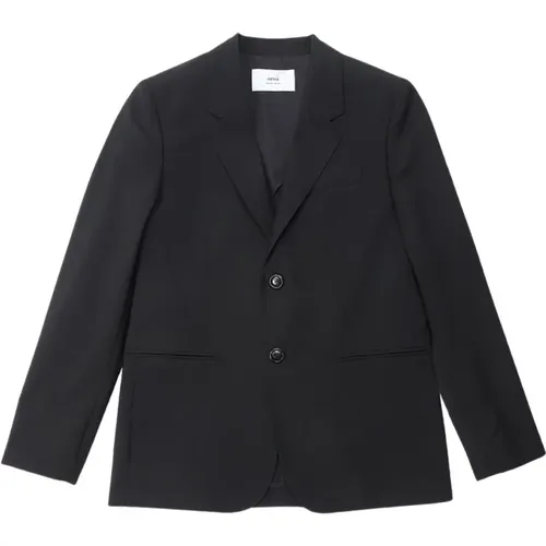 Wool Viscos Jacket , male, Sizes: L, M - Ami Paris - Modalova