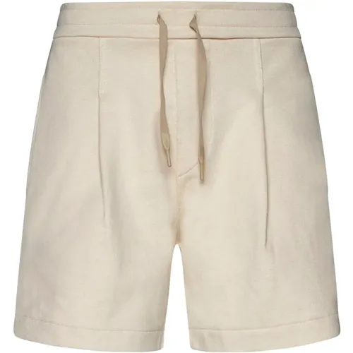 Kurze Creme Weiße Baumwoll-Jersey-Shorts , Herren, Größe: S - A Paper Kid - Modalova