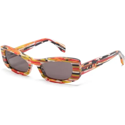 DPO Nyama Stripes Sunglasses , female, Sizes: 54 MM - Marni - Modalova