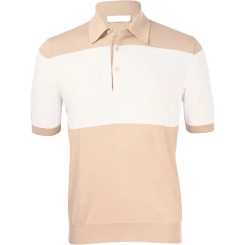 Organische Baumwolle Color Block Polo , Herren, Größe: L - Paolo Fiorillo Capri - Modalova