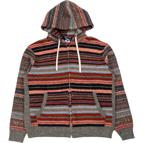 Bunte Wolljacquard-Kapuzenpullover - Junya Watanabe - Modalova