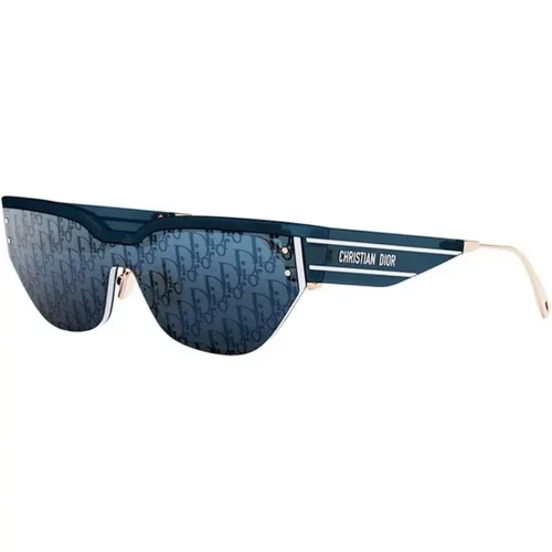 Glänzende blaue Sonnenbrille mit Blu Mirror - Dior - Modalova