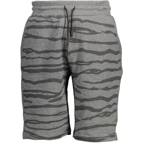 Sporty Bermuda Shorts Grey Men , male, Sizes: L - Cavalli Class - Modalova