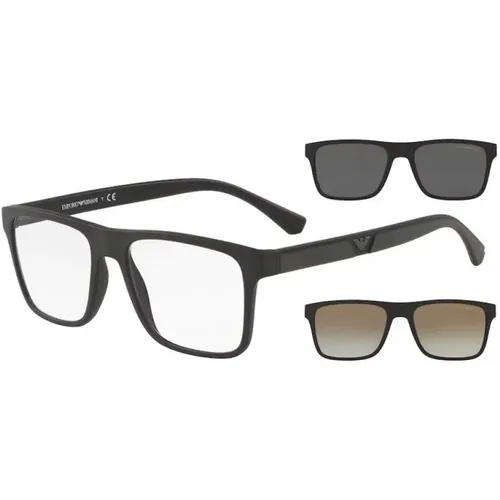 Matte Sunglasses Ea4115 Model , unisex, Sizes: 54 MM - Emporio Armani - Modalova