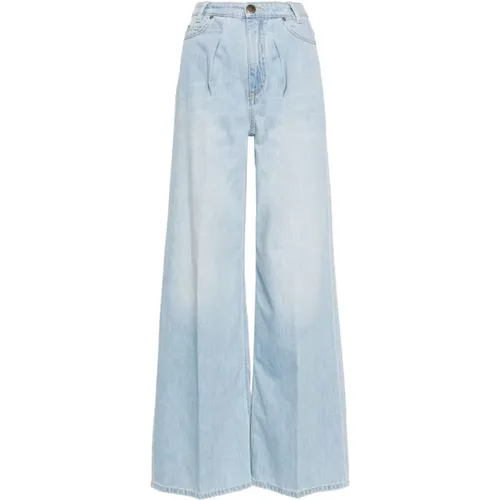Weite Bein Hellblaue Jeans , Damen, Größe: W29 - pinko - Modalova
