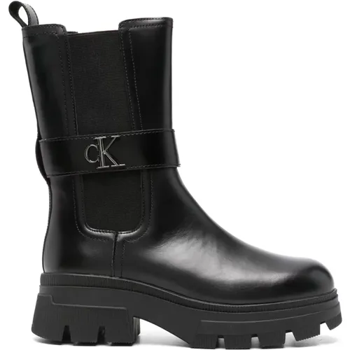 Chunky Combat Chelsea Ankle Boots , female, Sizes: 5 UK, 3 UK, 8 UK, 6 UK, 7 UK - Calvin Klein Jeans - Modalova