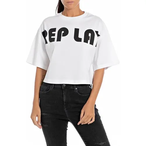 T-Shirts , Damen, Größe: XS - Replay - Modalova