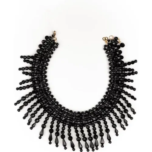 Schwarze Perlen Fransen Halskette - Twinset - Modalova