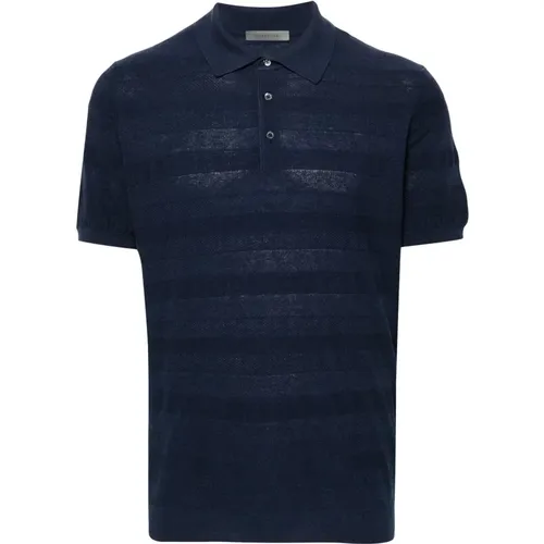 Silk Cotton Polo Shirt , male, Sizes: 2XL, M, 3XL, XL, 4XL - Corneliani - Modalova