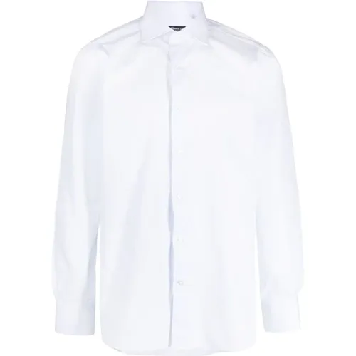 Italian Striped Cotton Shirt , male, Sizes: 5XL - Finamore - Modalova