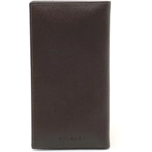 Pre-owned Leather wallets , male, Sizes: ONE SIZE - Bvlgari Vintage - Modalova