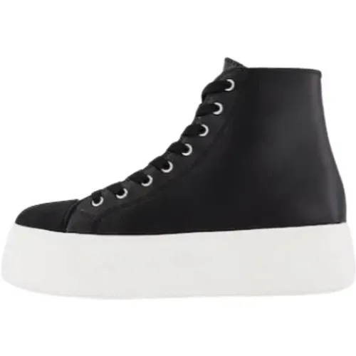 Schwarze Schnürsneaker High Top Modell - Armani Exchange - Modalova