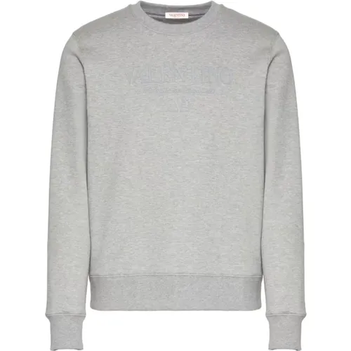 Baumwoll Rundhals-Sweatshirt mit Druck - Valentino - Modalova