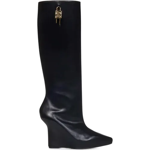 Slip-on Boots with Gold-Toned G-Lock Padlock , female, Sizes: 5 UK, 5 1/2 UK - Givenchy - Modalova