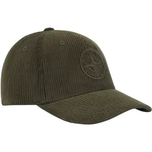 Corduroy Compass Cap in Musk , unisex, Sizes: ONE SIZE - Stone Island - Modalova