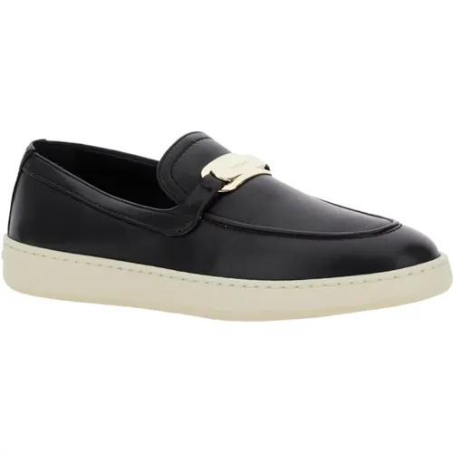 Schwarze flache Schuhe Crio , Damen, Größe: 37 EU - Salvatore Ferragamo - Modalova