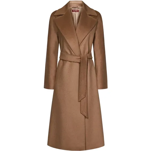 Camel Wrap Coat with Belt , female, Sizes: M - Max Mara - Modalova