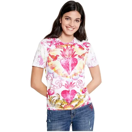 T-shirt , female, Sizes: M - Desigual - Modalova