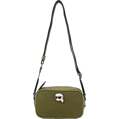 Grüne Handtasche mit Reißverschluss , Damen, Größe: ONE Size - Karl Lagerfeld - Modalova