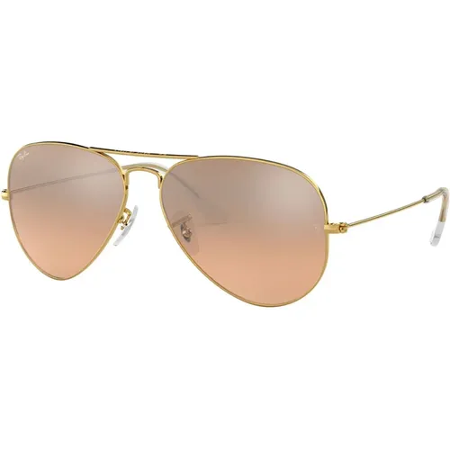 Klassische Aviator Sonnenbrille Gold Silber/Rosa , unisex, Größe: 58 MM - Ray-Ban - Modalova