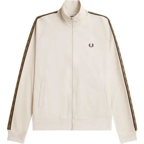 Contrast Taped Track Jacket , male, Sizes: L, XL - Fred Perry - Modalova