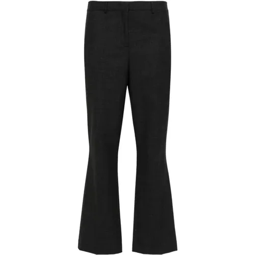 Maßgeschneiderte Graue Hose Slim Fit , Damen, Größe: M - Semicouture - Modalova