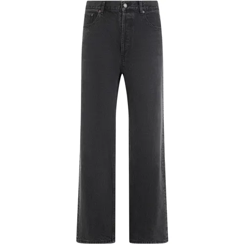 Schwarze Loose Straight Jeans - Saint Laurent - Modalova