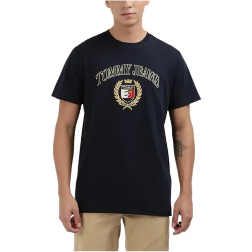 Gold Crest T-Shirt Navy Blau Modern Fit - Tommy Hilfiger - Modalova